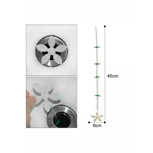 2pc-Kitchen-Bathroom-Shower-Drain-Wig-Chain-Cleaner-Hair-Clog-Remover-Tools 1