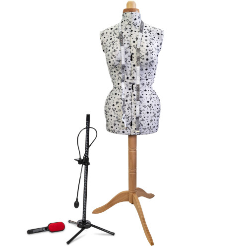 Sewing Online Medium Adjustable Dressmakers Dummy in Sewing Pattern Fabric