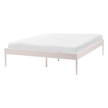Bed Metal VAURS 140 x 200 cm (EU Double) Light Beige