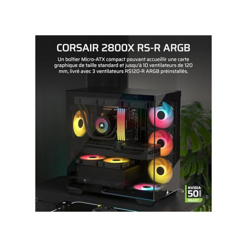 Corsair CORSAIR - 2800X RS-R ARGB - PC Case - Micro-ATX 1