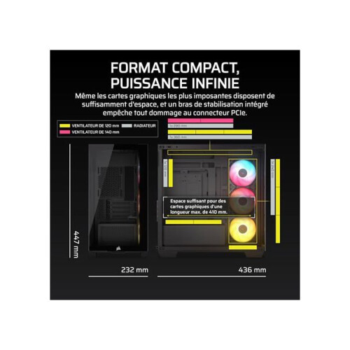 Corsair CORSAIR - 2800X RS-R ARGB - PC Case - Micro-ATX 2