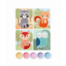 Fingerfarbe - SYCOMORE - Babyssimo Freunde des Waldes - Ab 12 Monaten - 4 Bilder - Reservierte Bereiche