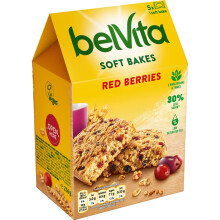 Belvita Breakfast Biscuits Soft Bakes Red Berries, Cereal Bars with 5