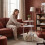 Round Side Table with Charging Station, 2-Tier Coffee Table, White 3