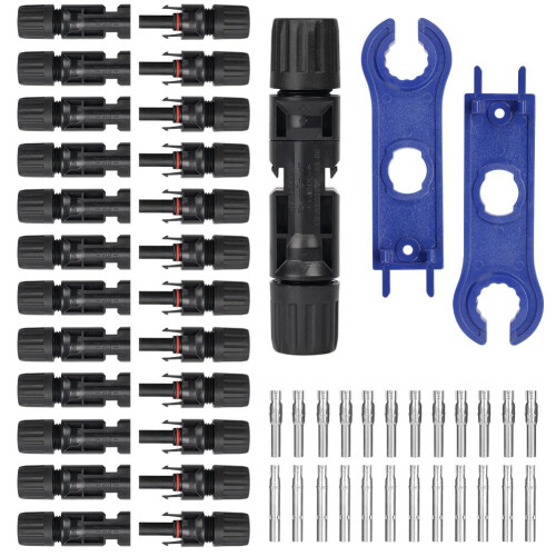 URAQT Solar Connector, 12 Pair Male/Female Solar Plug, IP67