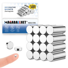 MAGABALLNET 50 Pack 43mm Strong Mini Round Neodymium Magnets