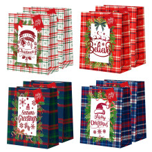 NADSSJL 8 Christmas Bags, 4 Styles of Xmas Gift Bags with Handles, Gift Bags for Presents Christma, Christmas Party Paper Bags for Party Supplies -23