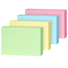 OWLKELA A6 Flash Cards 400Pcs, 5.83x4.13 inch, 4 Colors