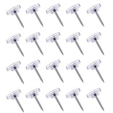 Muuzll Clear Push Pins - 150Pcs Drawing Pins, Thumb Tacks for Cork, Notice and Bulletin Boards - Perfect for School & Office Use