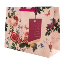 Hallmark Large Gift Bag, Elegant Floral Design, for Birthday, Mothers Day, Anniversary