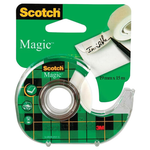 Scotch Scotch Magic Tape, 1 Roll on Handheld Dispenser, 19 mm x 15 m 2
