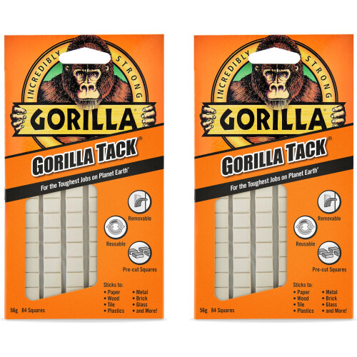 Gorilla Gorilla 3144102 Tack 56g (2 Pack),White