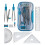 Linex Maths Geometry Set, 10-Piece Exam Kit with Transparent Case, Blue, Includes Self-Centring Compasses, Protractor, Ruler, Set Squares & Eraser 1