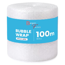 Bargain Factory Extra Large 500mm X 100m Roll of Quality Bubble Cushioning Wrap Roll - Strong, Affordable, and Ideal for House Moving, Removals, Pack