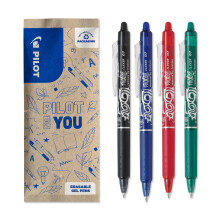 PILOT - FriXion Clicker Erasable Pen 0.7mm - Assorted Ink - Pack of 4