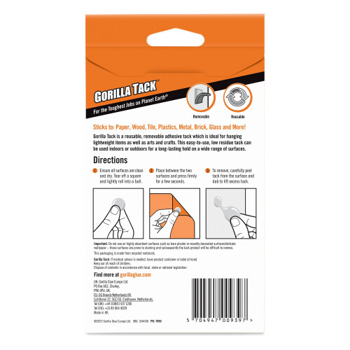 Gorilla Gorilla 3144102 Tack 56g (2 Pack),White 2