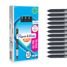 Paper Mate InkJoy Gel Pens | Medium Point (0.7mm) | Black Ink | 12 Count