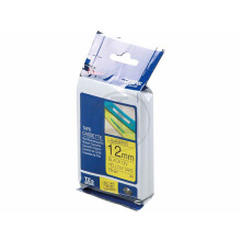 Brother TZe-631 Labelling Tape Cassette, 12 mm (W) x 8 m (L), Laminated, Brother Genuine Supplies - Black on Yellow