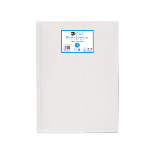 nu: Mail Padded Bubble Envelope Large | 3 Pack | Protective Packaging | Eco-Friendly | Superior Cushioning for Shipping & Moving