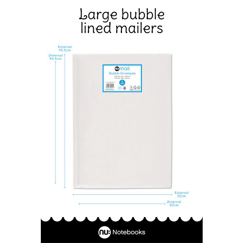 nu: Mail Padded Bubble Envelope Large | 3 Pack | Protective Packaging | Eco-Friendly | Superior Cushioning for Shipping & Moving 2