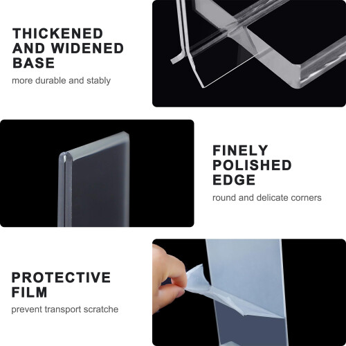 A5 Acrylic Sign Holder, 6 Pack T-Shape Display Stand Clear Menu Holders 2