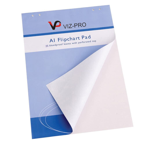 VIZ-PRO Standard Easel Pads, A1 Flipchart Paper Pad, 25-Sheets/Pad
