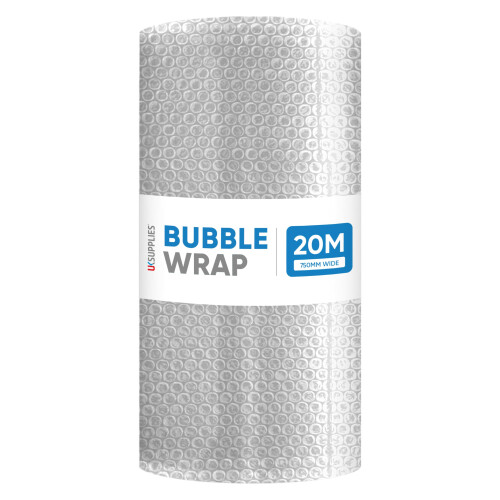 UK Supplies Ltd Clear Bubble Wrap Roll - Pick Any Size/Colour