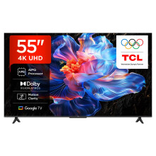 TCL 55V6C-UK 55" 4K Ultra HD, HDR TV, Smart TV Powered by Google TV (Dolby Audio, Voice Control, compatible with Google assistant, Chromecast built-i