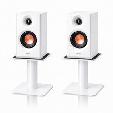 4-6.5 Inch Desktop Speaker Stands with Cable Management, 20kg Heavy Duty Steel Desk Speaker Stand for Bookshelf Speakers & Studio Monitors, Stable De