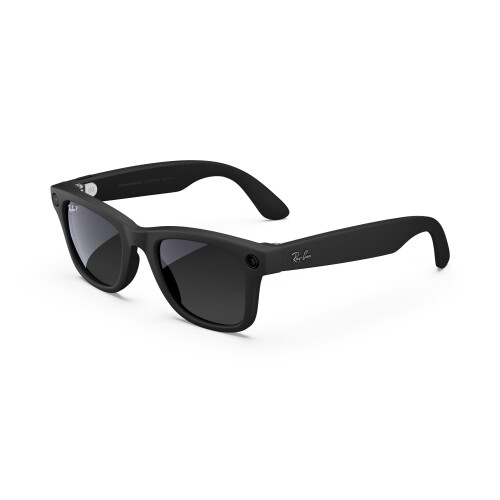 Meta Ray-Ban Smart Glasses, Wayfarer, Matte Black/Polarised Gradient Graphite, Regular
