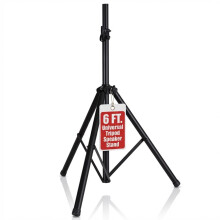 Pyle Universal Speaker Stand - Floor Mount Holder, Heavy Duty Tripod, Adjustable Height 100 -180 cm, 35mm Compatible Insert, Portable, Safety & Stabl