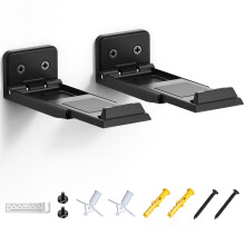 ELETIUO Soundbar Wall Mount - Universal Dual Brackets for Soundbars - Holds up to 30 Lbs - Adjustable Extendable 3.5" to 6.1" - Compatible with Samsu