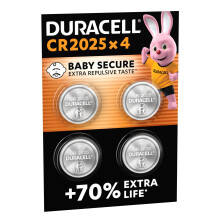 DURACELL 2025 Lithium Coin Batteries (4 Pack) 3V, CR2025