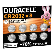 DURACELL 2032 Lithium Coin Batteries (8 Pack) 3V, CR2032