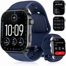 Smart Watch for Men, 2.01'' GPS Fitness Tracker with Bluetooth Calls, Blue