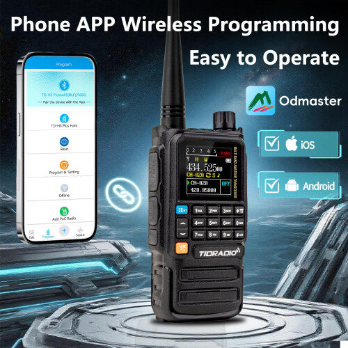 TIDRADIO TD-H3 Plus Ham Radio, Bluetooth-Headphone-connectable, Web Upgrade 2