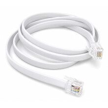 DRUT RJ12 to RJ12 6P6C Cable Lead, 1m 3.3ft White
