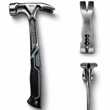 TORVON Anti-Shock Zimmermannshammer Latthammer mit Nagelmagnet Kopfgewicht 600 g