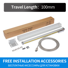DRO Système de mesure sans contact à règle linéaire, haute précision, 100mm, résolution 5um