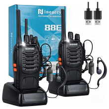 Rechargeable Walkie Talkies 2 Pack, 2 Way Radios with Long Range & VOX, Handy Walky Talky Transceiver with Earpieces for Outdoor Adventure Hiking Cam