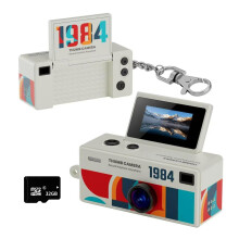 Mini Keychain Digital Camera with 32GB SD Card 1080P G62 Flip Screen Camera