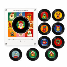Christmas Magnetic Fridge Music Player 128MB Mini Record Player with 9 NFC