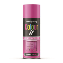 Rapide Perfect Pink Colour It Aerosol Spray Paint All-Purpose Gloss Wood Metal 400ml