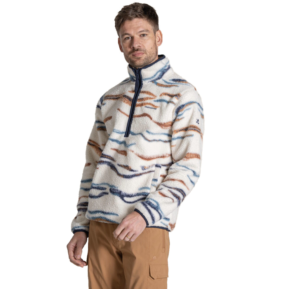 Craghoppers Rawthey Borg Half Zip Fleece for Men, Ecru Winterstorm, Size L - Image 5