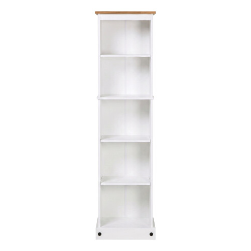 Mercers Furniture Corona White Tall Narrow Bookcase 2