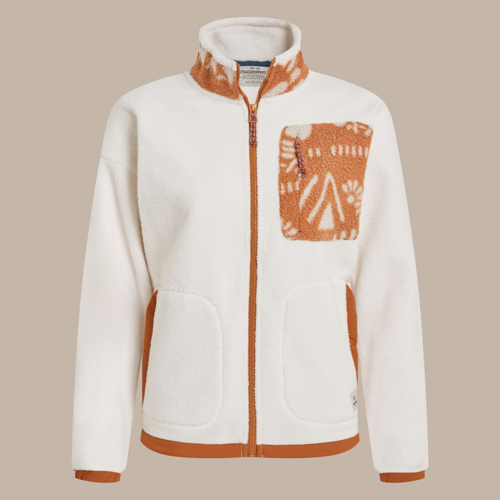 Craghoppers Sanaa Borg Full Zip Fleece for Women, Ecru Hazel, Size 18 - Image 5