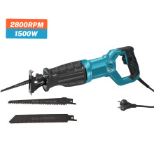 Scie alternative électrique 1500W, vitesse variable, changement de lame sans outil, avec 2 lames