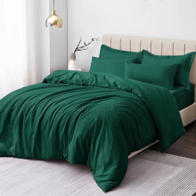 (Emerald, King) Duvet Cover Set with Pillowcases - Soft Brushed Microfibre Quilt Cover Bedding Set, Hypoallergenic & Machine Washable
