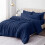 Imperial Rooms (Navy Blue, King) Duvet Cover Set with Pillowcases - Soft Brushed Microfibre Quilt Cover Bedding Set, Hypoallergenic & Machine Washable 1