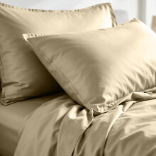 (Beige, Plain Pillowcase 2-Pack) Duvet Cover Set with Pillowcases - Soft Brushed Microfibre Quilt Cover Bedding Set